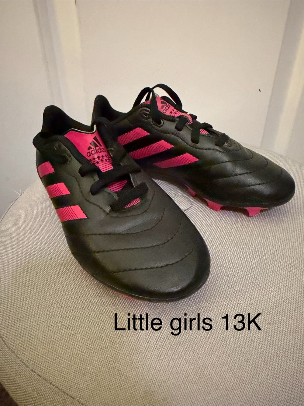 Little Girls Adidas Cleats 13K